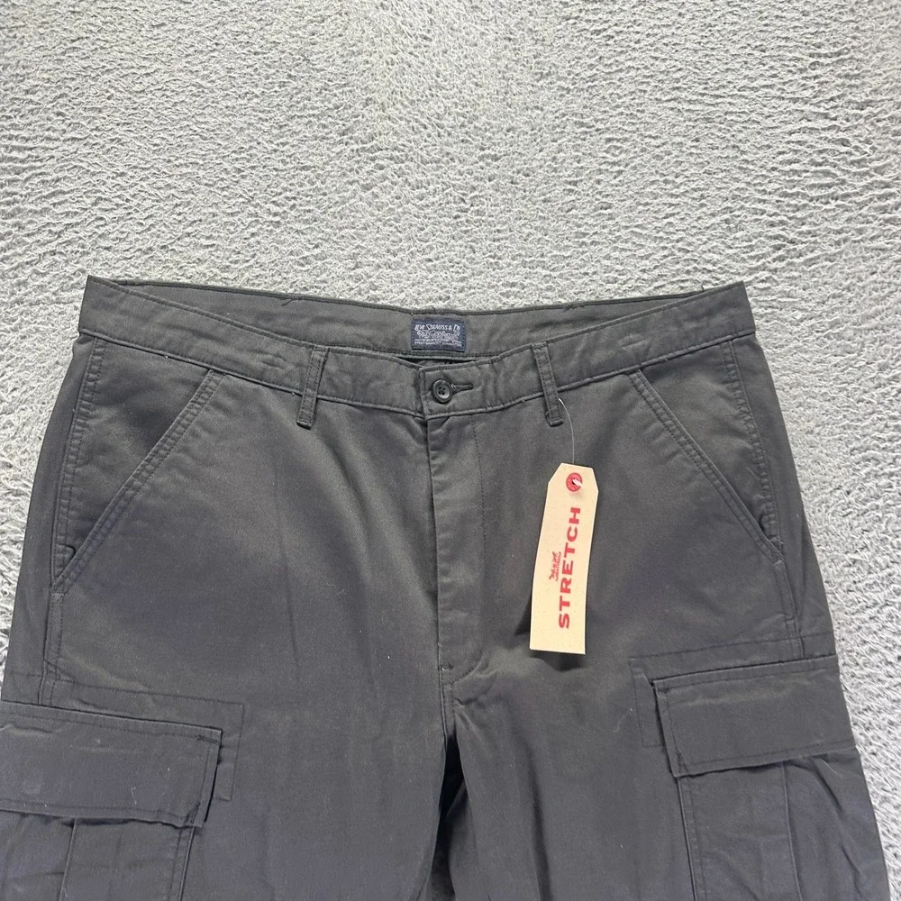 Levi's 541 Pant Mens 38x30 Black Cotton Cargo Straight Athletic Workwear Stretch